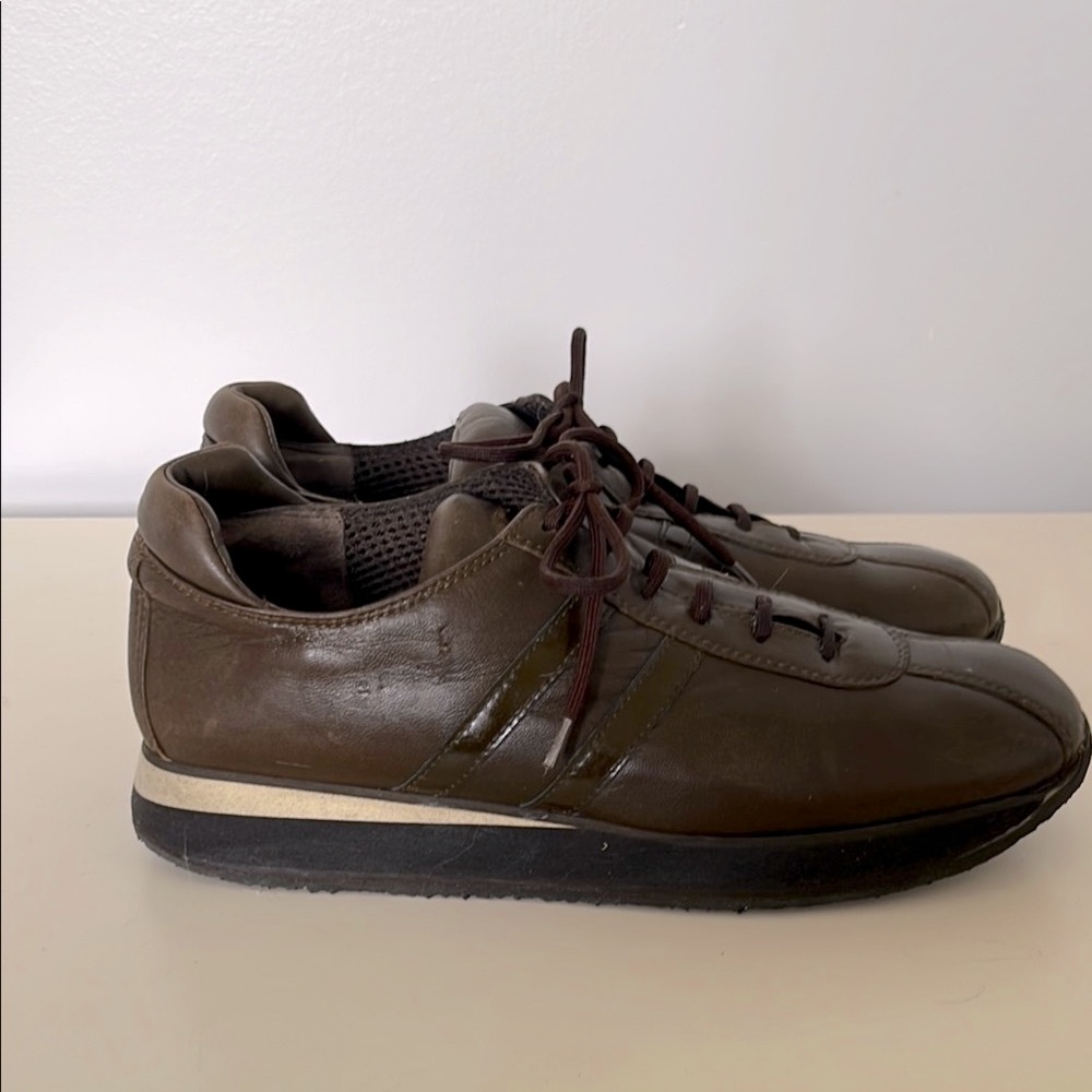 Fratelli Rosetti Flex Olive Green Sneakers with Cream Midsole, sizeUS 7, EU 37.5